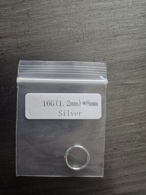 Silver Nose Hoop Ring 16G 8mm Minimalist Piercing Jewelry New